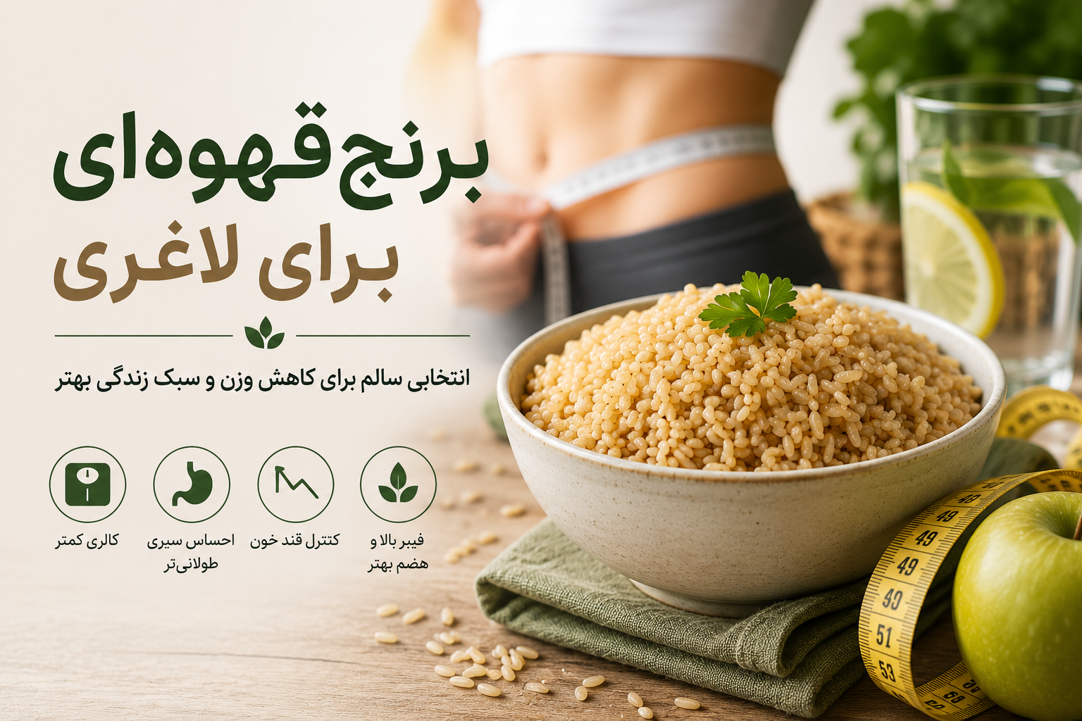 برنج قهوه‌ای برای لاغری