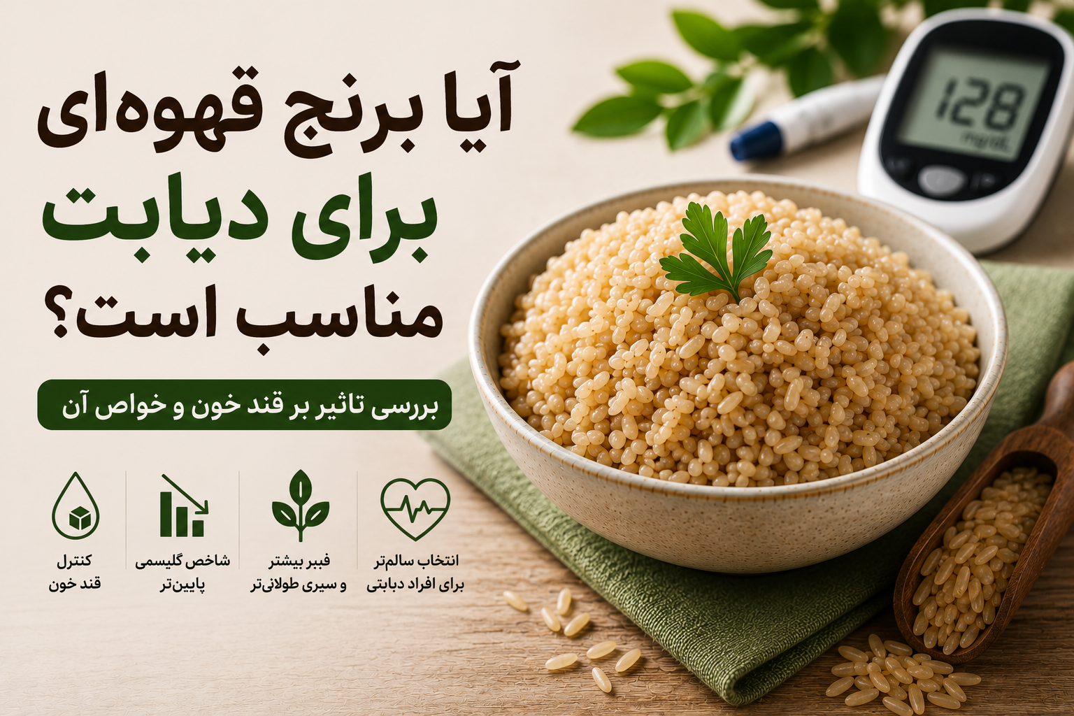 برنج قهوه ای برای دیابت
