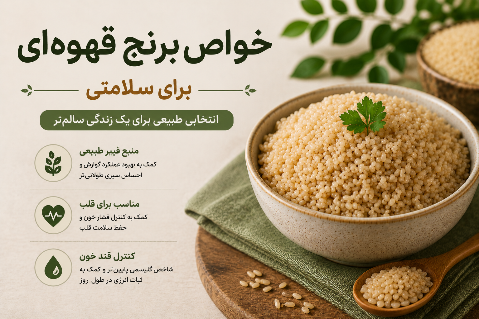 خواص برنج قهوه‌ای